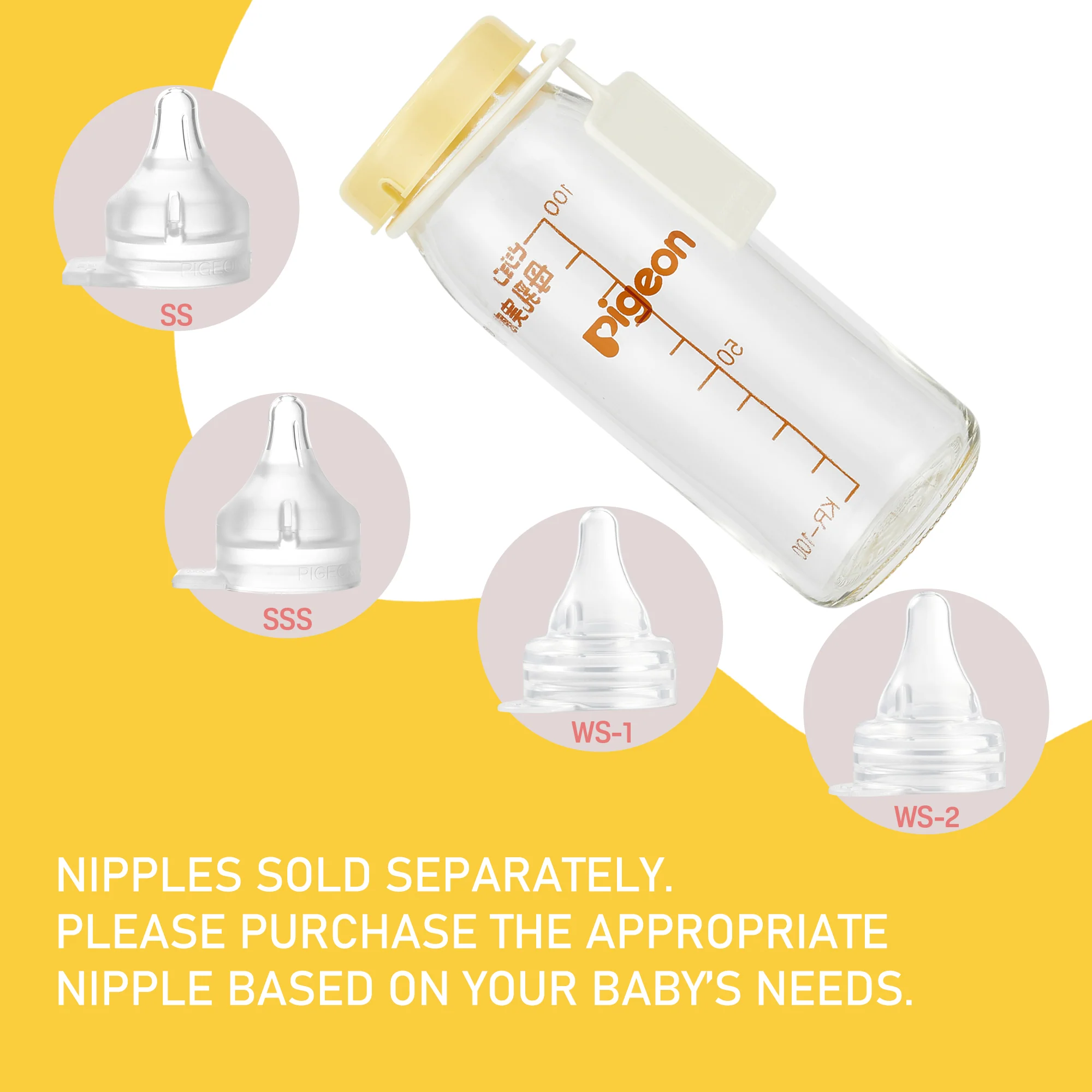 Preemie Glass Bottle with Lid and Name Tag, 3.38 Oz(Not Including Nipple) - Image 3