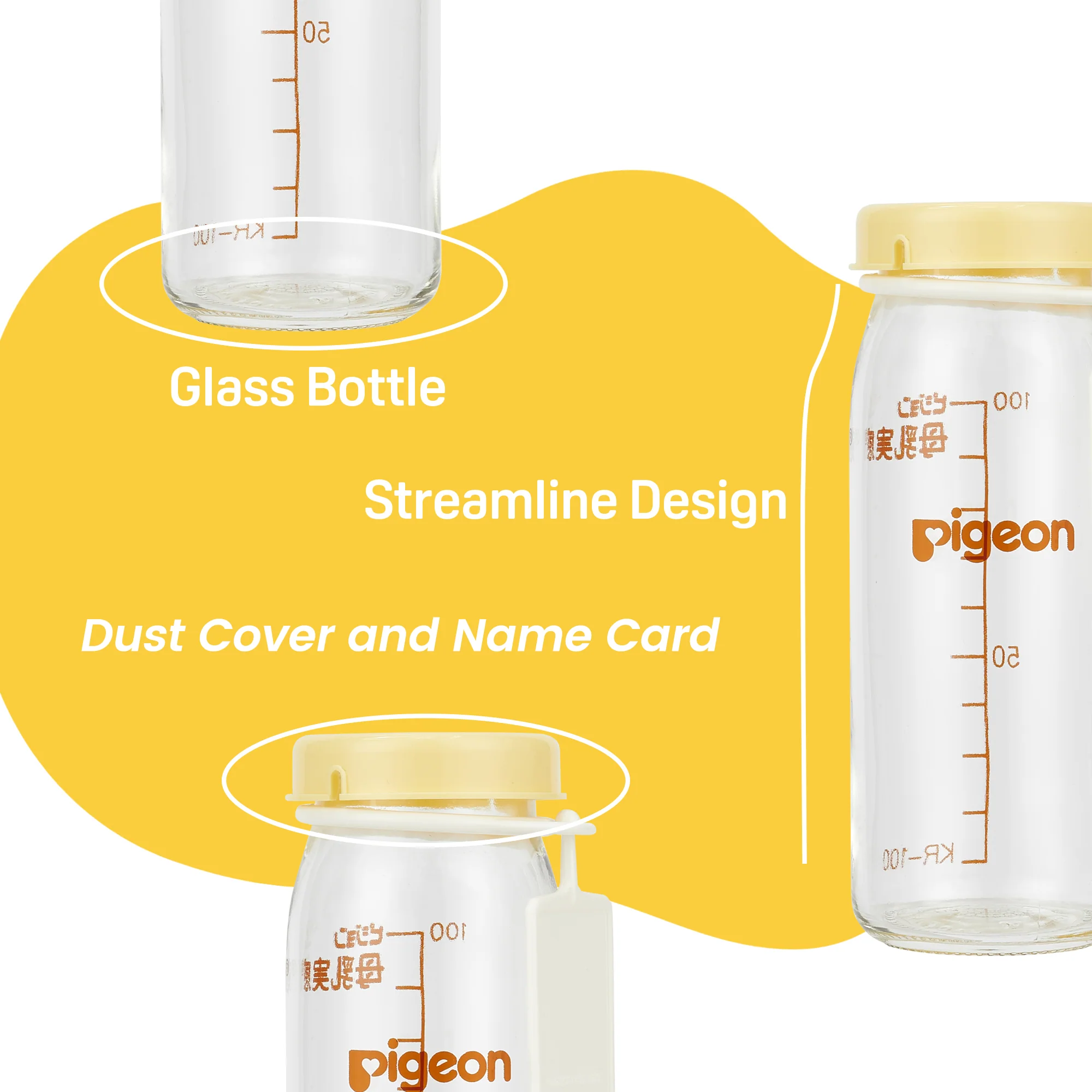 Preemie Glass Bottle with Lid and Name Tag, 3.38 Oz(Not Including Nipple) - Image 4