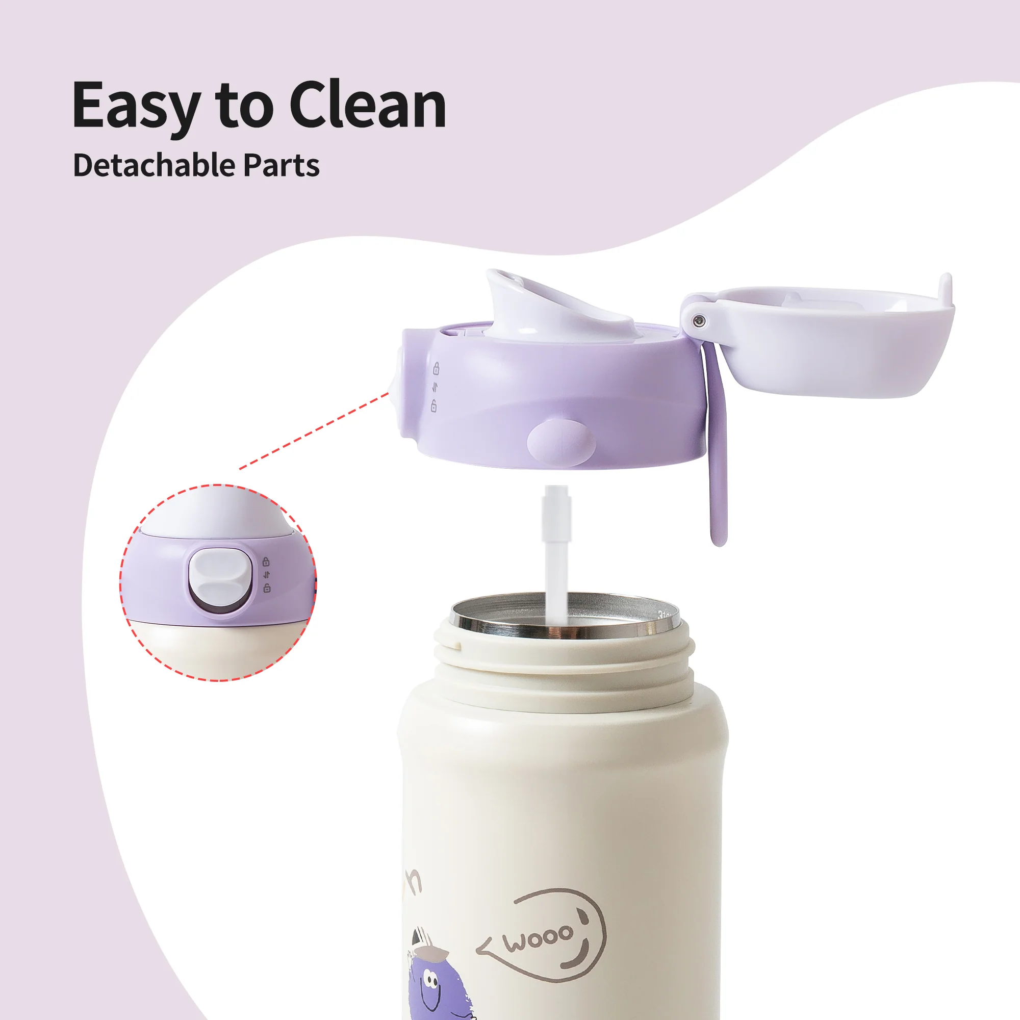 Kids' Stainless Steel Insulated Cup – 17 oz / 500ml(Lone-legs goes Stakeboarding) - Image 7