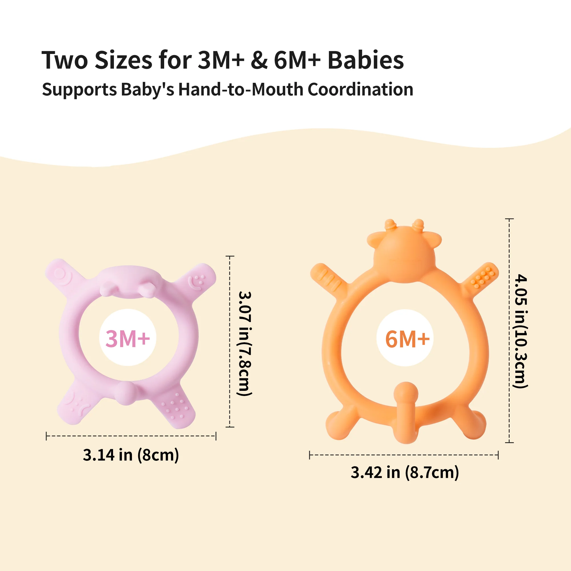 Pigeon Silicone Teether Set(Pink & Orange) - Image 10