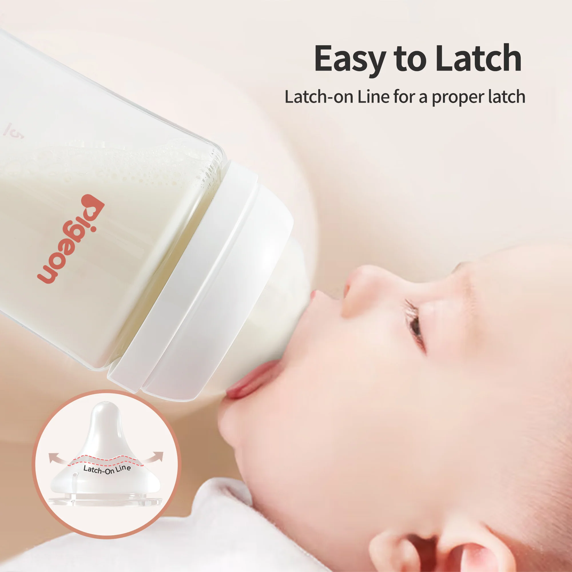 Pigeon Wide Neck Nursing Bottle 5Oz/160ml Glass 3pc with SS nipple - Image 4