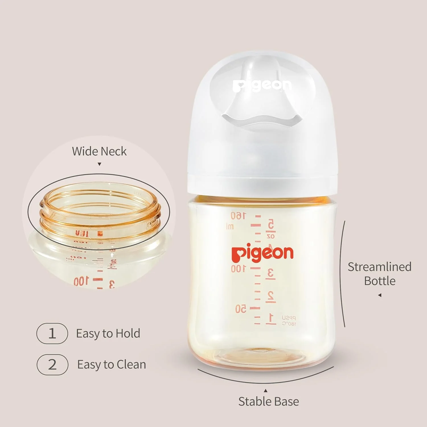 Wide Neck Baby Bottle for Newborns 2 Packs,5.4 Oz - Image 3